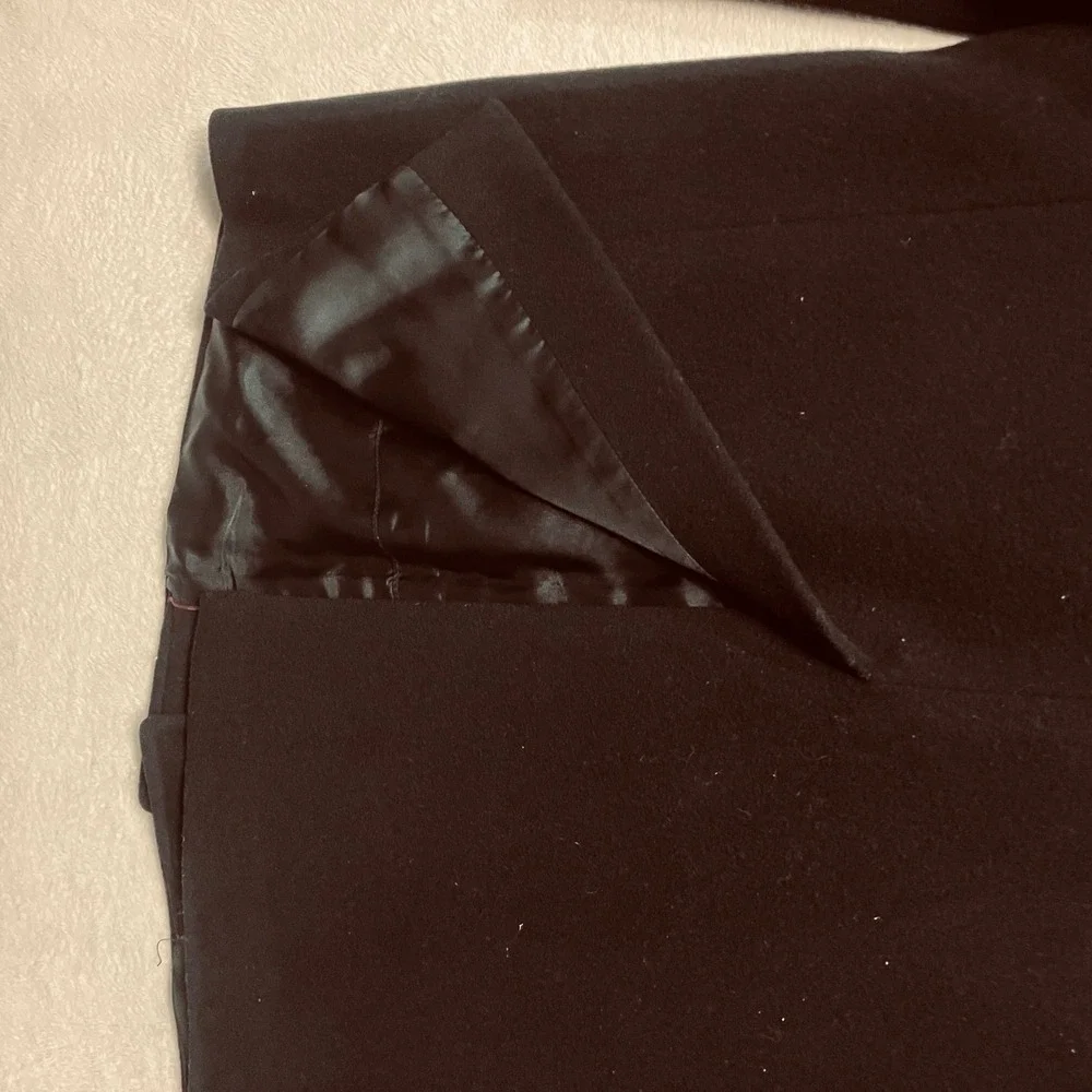 Ralph Lauren Men's Black‎ Wool Overcoat Size 42 Classic Business Style 3 Button